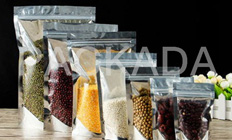plastic foil stand up zipper coffee bag