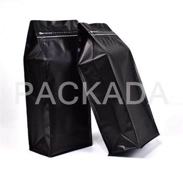 kraft paper foil box bottom rippa zipper coffee bag