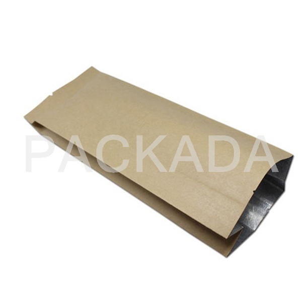 kraft paper foil side gusset coffee pouch