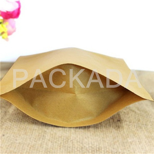 kraft paper metalized PET standing valve zipper coffee bag