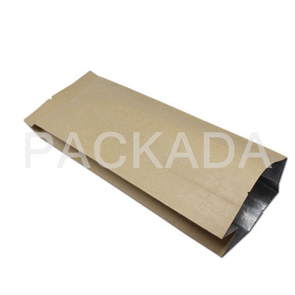 kraft paper metalized PET side gusset coffee pouch